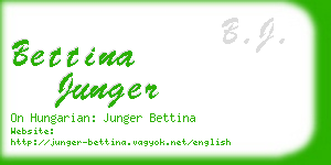bettina junger business card